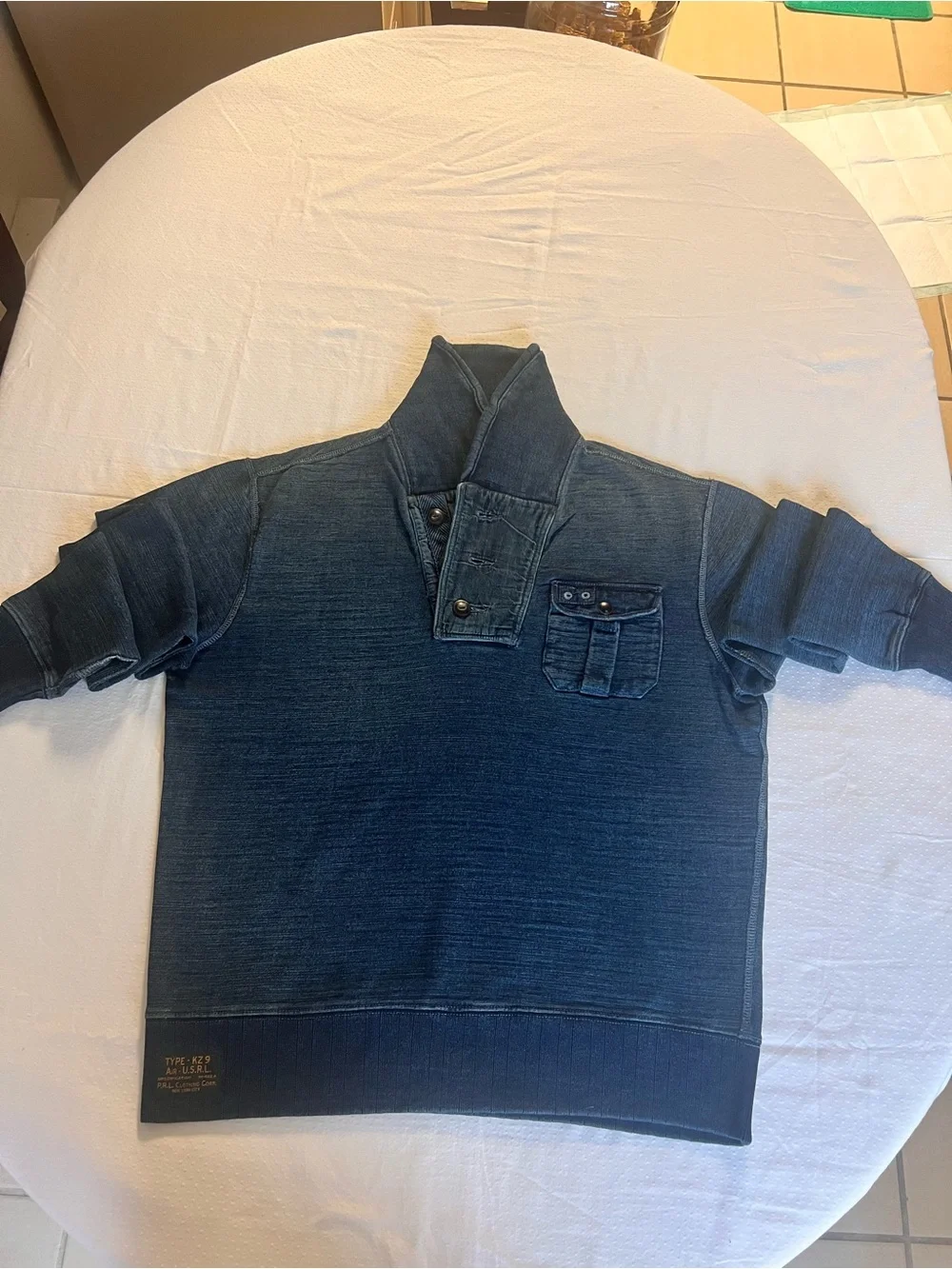 Polo by Ralph Lauren vintage Indigo Knit Pullover Jacket